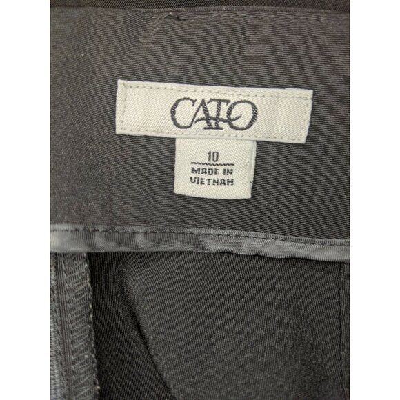 Catos Size 10 Black Skirt Striped Aline Blue Green Pink Modest Womens - Picture 2 of 5